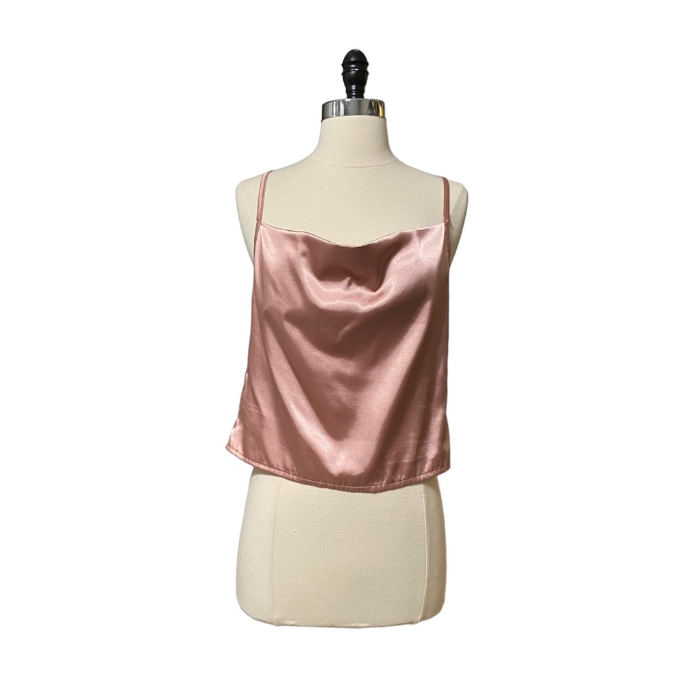 Nasty Gal Satin Scoop Neck Tank Top